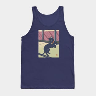 Black Cat In Japanese Room Tank Top